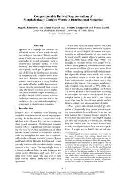Compositional-ly Derived Representations of Morphologically