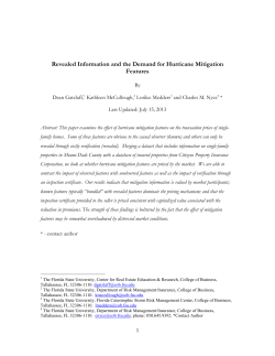 Revealed Information and the Demand for Hurricane Mitigation