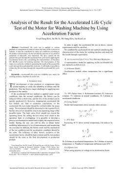 Analysis of the Result for the Accelerated Life Cycle Test of the