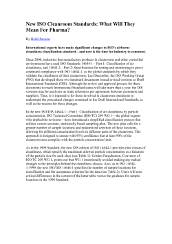 New ISO Cleanroom Standards: What Will They