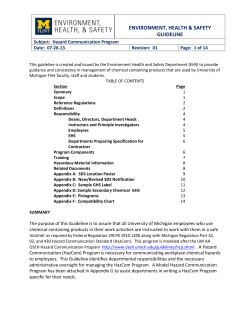 Hazard Communication/Globally Harmonized System (HAZCOM)