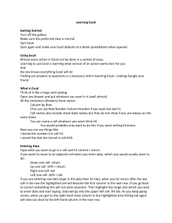 Learning Excel Getting Started Turn off the gallery Make sure the