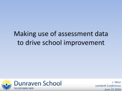 Something about assessment and data to drive school improvement