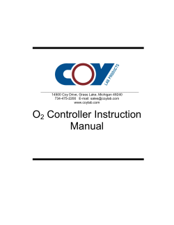 Oxygen Controller Instruction Manual 122810