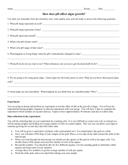 How does pH affect algae growth?