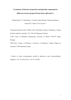 Evaluation of bioactive properties and phenolic compounds in