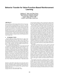Behavior Transfer for Value-Function
