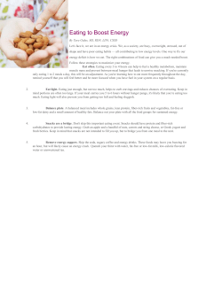 Eating to Boost Energy