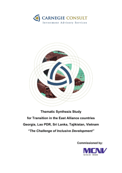 Thematic Synthesis Study for Transition in the East