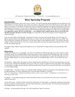 Rose Spraying Program