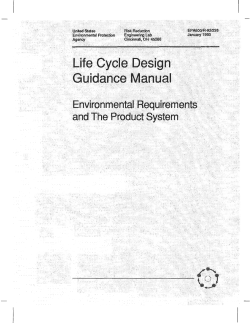 Life Cycle Design Guidance Manual