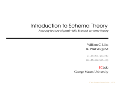 Introduction to Schema Theory - GMU CS Department