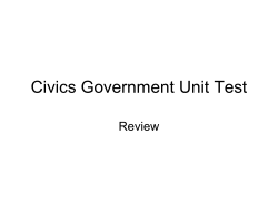 Civics Government Unit Test