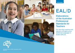EAL/D Elaborations (Full version) - The Australian Council of TESOL