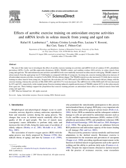 Effects of aerobic exercise training on antioxidant enzyme