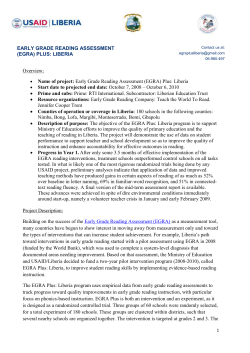 Building on the success of Early Grade Reading Assessment (EGRA