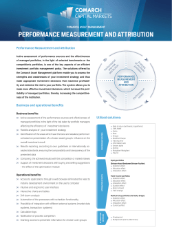 Performance measurement and attribution