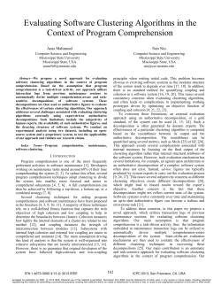 Evaluating Software Clustering Algorithms in the Context of Program