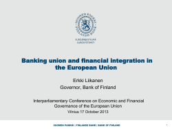 Presentation by Mr Erkki Liikanen, Governor of the Bank