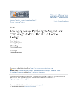 The ROCK Goes to College - ScholarlyCommons