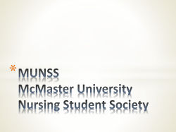 MUNSS McMaster University Nursing Student Society