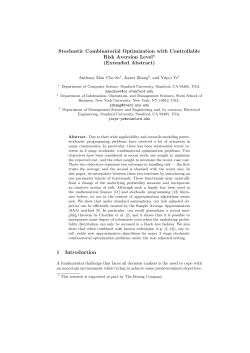 Stochastic Combinatorial Optimization with Controllable Risk