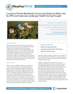 Luxurious Florida Residential Community Reduces Water Use by 29