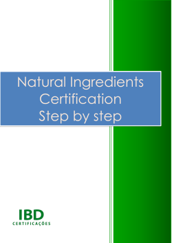 Natural Ingredients Certification Step by step