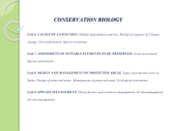 conservation biology - Universidad de Huelva