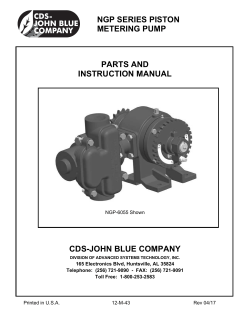 ngp series piston metering pump parts and - CDS