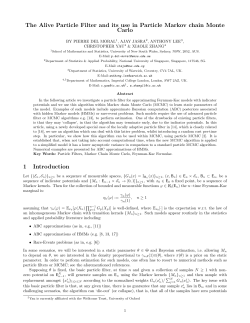 The Alive Particle Filter and its use in Particle Markov chain Monte