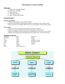 Freshman Unit Outlines