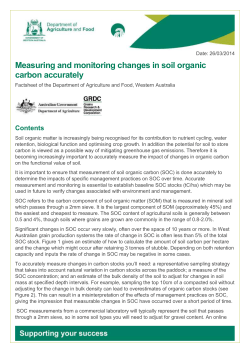 Measuring and monitoring changes in soil organic carbon accurately