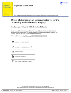 Effects of depression on sensory/motor vs. central processing in