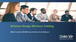 Our Minimum Energy Efficiency Training.