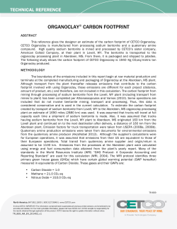 organoclay&reg; carbon footprint