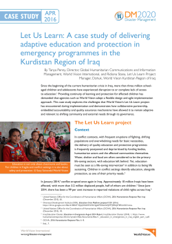 Let Us Learn: A case study of delivering adaptive