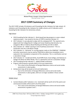 2017 Summary of Changes - Georgia Department of Education