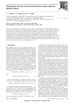 Measuring the CO2 flux at the air/water interface in