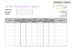 Glucose Record Form