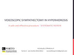 complications - Systematic review Videoscopic Sympathectomy in