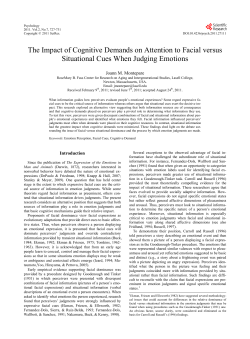 The Impact of Cognitive Demands on Attention to Facial versus