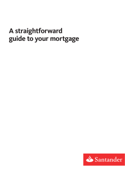 A straightforward guide to your mortgage