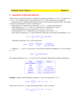 1 Ingredients of Bayesian Inference
