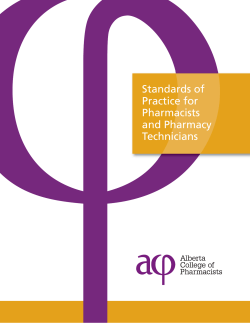 Standards of Practice for Pharmacists and Pharmacy Technicians