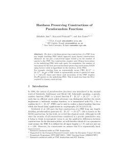 Hardness Preserving Constructions of Pseudorandom Functions
