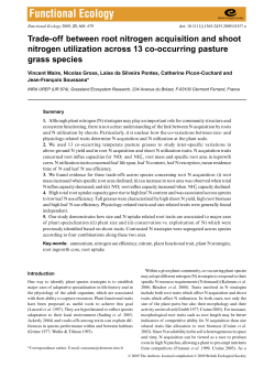 Trade-off between root nitrogen acquisition and shoot nitrogen
