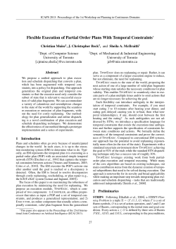 Flexible Execution of Partial Order Plans With Temporal Constraints