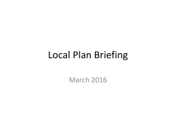 Local Plan Briefing - Budbrooke Parish Council