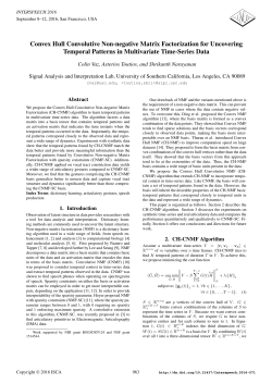 Convex Hull Convolutive Non-Negative Matrix
